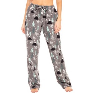 ADR Women's Soft Warm Fleece Pajama Pants, Long Lounge Bottoms - 1 of 4