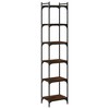 vidaXL Bookcase 6-Tier Brown Oak 15.7 in.x11.8 in.x74 in. Engineered Wood - 2 of 4