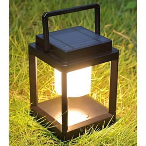 DAKAFUL Outdoor Solar Lantern with Handle, PC+ABS Frame with Monocrystalline Solar Panel,Waterproof Portable for Patio Camping Garden - 1 of 4
