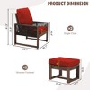 YARDSIGHT 2-Piece Indoor Outdoor Lounge Chair Set with Ottomans, Weather-Resistant Armchairs with Cushions for Patio or Living Room - 3 of 4