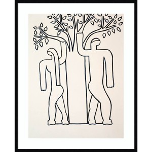 33" x 41" The Woman The Man The tree by Cristina Rodriguez: Modern Adam & Eve - Amanti Art - 1 of 4