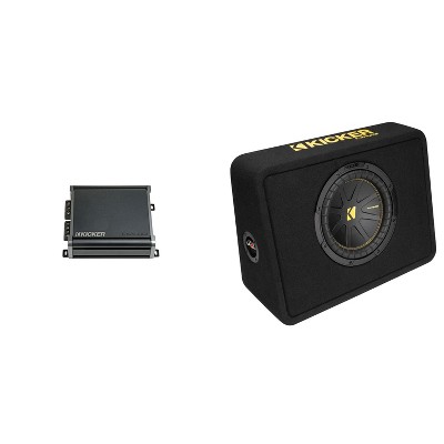 Kicker TCWC104 CompC 10" Enclosure 4-Ohm & 46CXA400.1 Audio Upgrade Bundle
