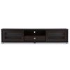 Beasley Cabinet with 2 Sliding Doors and Drawer TV Stand for TVs up to 70" Dark Brown - Baxton Studio - image 3 of 4