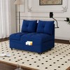 KTMBDW Multi-Function Folding Ottoman Breathable velvet Couch Bed with Adjustable Backrest, Convertible Chair for Living Room Apartment Office - 3 of 4