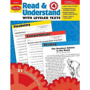 Read and Understand with Leveled Texts, Grade 4 Teacher Resource - (Read & Understand with Leveled Texts) by  Evan-Moor Educational Publishers