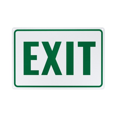 Unique Bargains Aluminum Reflective Rust Free Waterproof Exit Sign 1 Pc