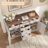 Sideboard Buffet Cabinet, Coffee Bar Table with Adjustable Shelves - 3 of 4