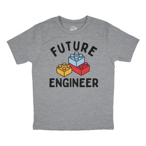Youth Funny T Shirts Future Engineer Sarcastic Graphic Novelty Tee For Kids - Crazy Dog Youth T Shirt - 1 of 4