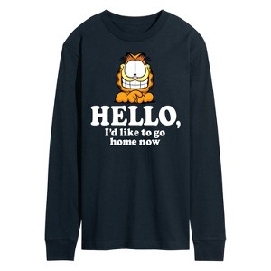 Men's - Garfield - Hello Go Home Now Long Sleeve Graphic T-Shirt - 1 of 4