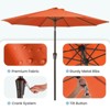 Hyleory 9'  Sunbrella with 8 ribs,Hyleory Tilt Market Patio Umbrella with Oval Ribs Iron Pole, Sturdy and Adjustable - 3 of 4
