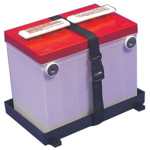 T-H Marine Narrow Battery Tray Holder - Heavy Duty Space Saving Design for Group 27 Batteries - NBH27PDP - 1 of 4