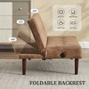 YONWAY Foldable Futon Sofa Bed, Flannel Fabric Back Adjustable Loveseat, with Charging Port, for Living Room,Bedroom,Apartment - 2 of 4