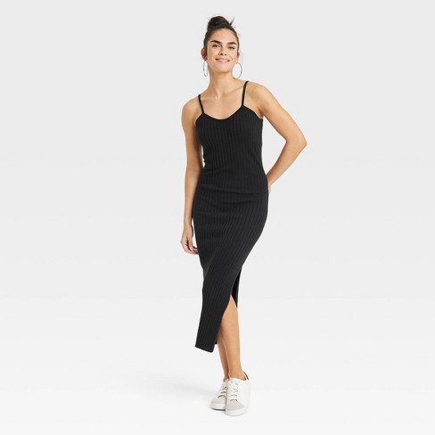 Women's Ribbed Mini Bodycon Dress - Universal Thread™ Black 1x : Target