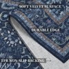 coucheta Vintage Floral Washable Rug for Living Room, Multi-size Soft Low Pile Rubber Backed Non Slip Carpet, for Bedroom, Dining Room, Home Office - 3 of 4