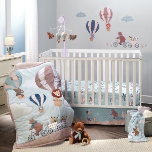 Bedtime Originals Up Up & Away 3-Piece Animals/Hot Air Balloon Crib Bedding Set - 1 of 4