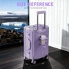 SUGIFT 20"/28" Zipperless Luggage, ABS+PC Hard Shell Suitcases with Spinner Wheels TSA Approved Aluminum Frame Luggage with Cup Holder - 4 of 4