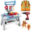 Toy Choi's Kids Tool Set, 83 Pieces Construction Kids Tool Bench Playset, Toddler Tool Bench with Play Helmet, Realistic Electric Drill - 2 of 4