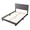 DOMETOUR Queen Size Platform Bed Frame with Upholstered Headboard and Wood Slats Support - 4 of 4