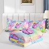 Hachikiko Rainbow Watercolor Butterfly Comforter Set  - 3PCS Bedding , Premium Microfiber, All-Season - 3 of 4