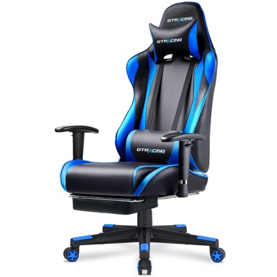 GTRACING Gaming Chair, Retractable Footrest, Premium Faux Leather, Adjustable Computer Office Chair