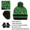 Minecraft Creeper All-Over Print Youth 2-Piece Knit Beanie & Gloves Set - 2 of 4