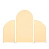 Arch Backdrop Stand Set of 3, Wedding Arch Cover, Double Sided Round Top, Half Moon Top Stretchy Backdrop, Birthday Parties, Baby Showers, Banquets - 2 of 4