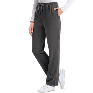 Collections Etc Comfortable Elastic Waist Cotton Drawstring Knit Pants - 1 of 4