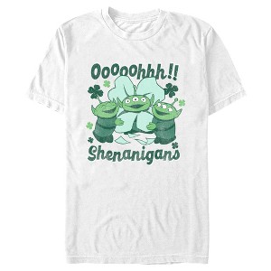 Men's Toy Story St. Patrick's Day Little Green Men Ooooohhh Shenanigans T-Shirt - 1 of 4