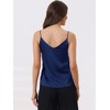 cheibear Women's Satin Cami Top Silky Strap Lounge Pajama Camisole 2025 - 3 of 4