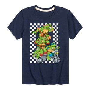 Boys' - Teenage Mutant Ninja Turtles - Checker Graphic Short Sleeve Graphic T-Shirt - 1 of 4