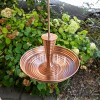 Achla Designs 14" Stylish Brass Hanging Droplet Birdbath Feeder - Copper - 2 of 4