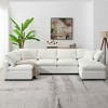 130"W Modular Sectional Sofa Couch Set, 6 Seat Convertible Sleeper Sofa Bed for Living Room -ModernLuxe - 2 of 4