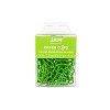 JAM Paper Small Paper Clips Lime Green 3 Packs of 100 (21830624B) - 2 of 4