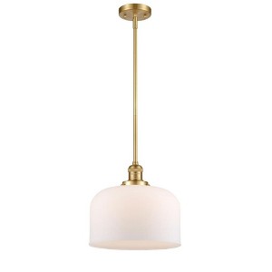 Bell - 1 Light Stem Hung Mini Pendant In Industrial Style-13 Inches Tall and 12 Inches Wide - 1 of 1