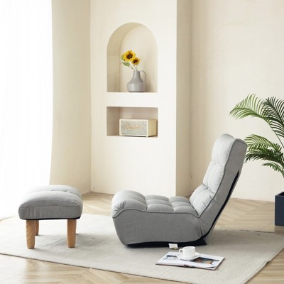 GlasFlength Accent Chairs Modern Lounge Chair with Streamlined Comfort for Living Room or Reading Nook, Gray,41.3”*23.6”*29"