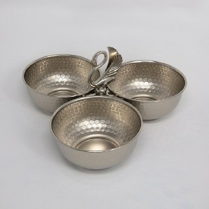Jiallo Swan triple bowl - 8 1/2 X 8 X 4 1/2" - 1 of 1