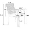 CAVINAS 5 Piece Patio Furniture Set Wicker Small Outdoor Table and Chairs Simple Outdoor Dining Set with Chairs for Patio - 4 of 4