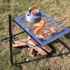 SEVOBAL Grill Cookware 360 Degree Rotating Campfire Grill, Fire Pit, Adjustable Height Outdoor for Camping, Backyard BBQs, Black, 22"*16.5"*27.5" - 4 of 4