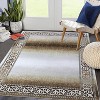 Modern Washable Area Rug, Ombre Bordered Low Pile Carpet, Non Slip Soft Foldable Rug for Bedroom, Dining Room or Home Office - 2 of 4