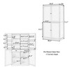 NicBex Storage Buffet Cabinet 71.3" Freestanding Kitchen Pantry Sideboard Cabinet with 8 Doors, Drawers, and 2 Adjustable Shelves - 3 of 4