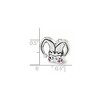 Black Bow Jewelry Jester Mask Sterling Silver Bead Charm with Pink Crystals - 2 of 3