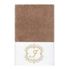 Linum Home Textiles 100% Turkish Cotton MONICA Gold Thread 2PC Embellished Hand Towel Set - 2 of 3