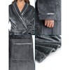 PAVILIA Fleece Robe For Women, Plush Warm Bathrobe, Fluffy Soft Spa Long Lightweight Fuzzy Cozy, Satin Trim - 4 of 4