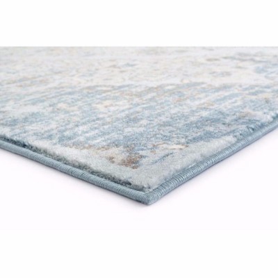 Blue 5' x 7' Distressed Oriental Synthetic Area Rug