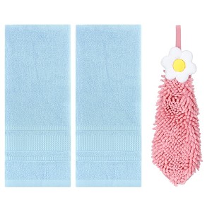 REGALWOVEN 3 Pcs Solid Soft Absorbent Hand Towels for Bathroom - 1 of 4