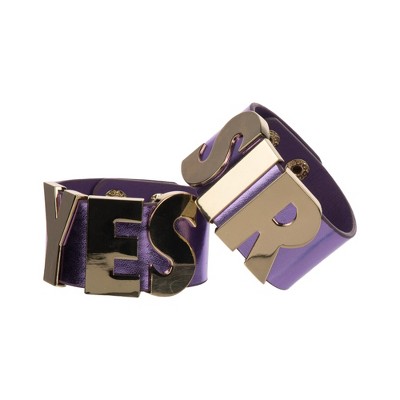 Suicide Squad Harley Quinn Yes Sir 2-Pack Purple Metallic Cosplay Cuffs