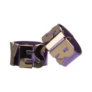 Suicide Squad Harley Quinn Yes Sir 2-Pack Purple Metallic Cosplay Cuffs - 1 of 4