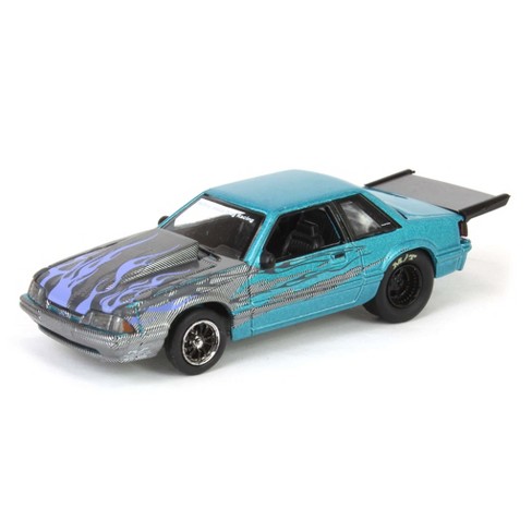 1 64 1990 Ford Mustang Fox Body Drag Car with Custom Paint Job WRAPS GLT51550