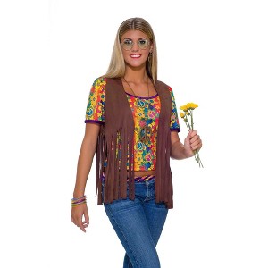 Forum Novelties Women's Hippie Vest Costume - 1 of 2