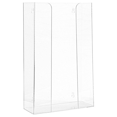 Acrylic Glove Dispenser Wall Mount Floating Rack, Holds Triple Gloves Box, 10.15" x 16" x 3.8"